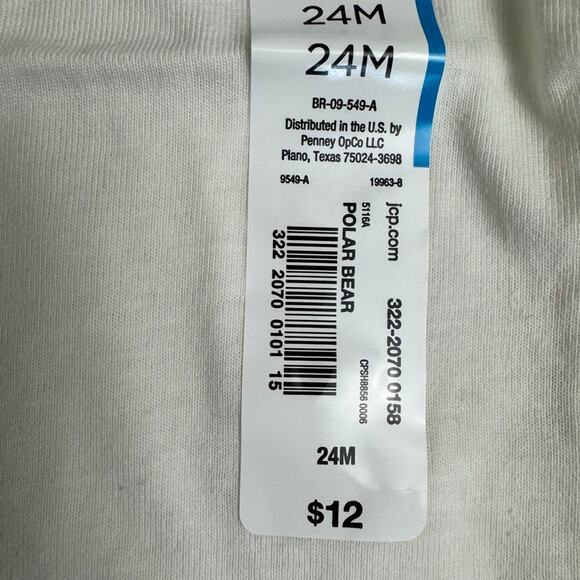 Okie Dokie Short Sleeve T-Shirt Girls 24M White with Butterfly - Picture 4 of 4